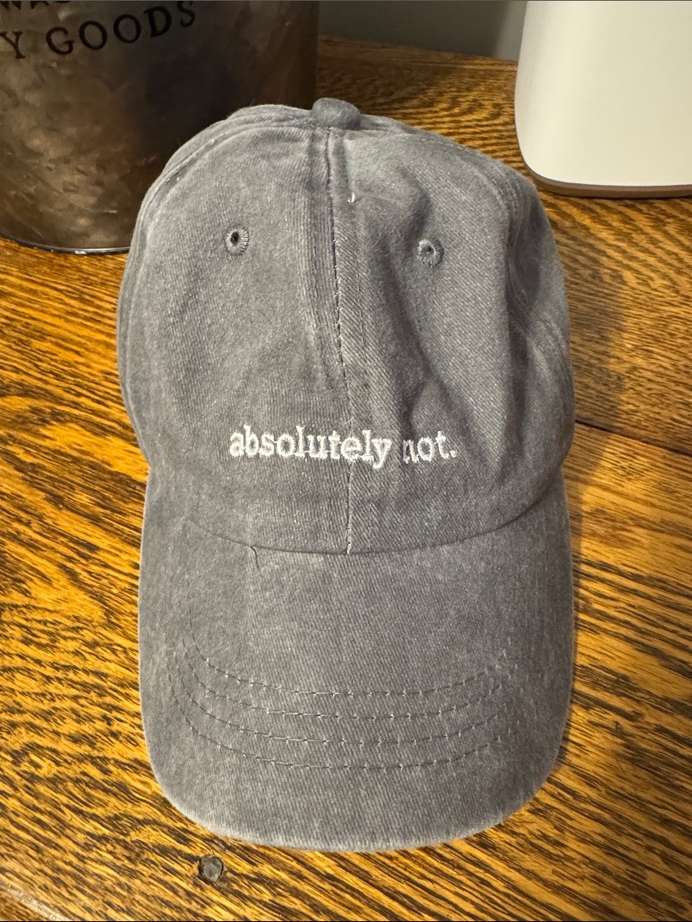 Absolutely Not Gray Baseball Cap